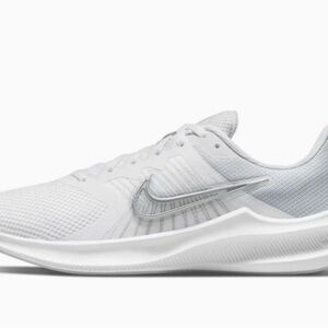 Nike Downshifter 11 White and Gray Women’s Running Shoes